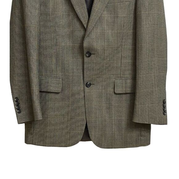 Jos. A. Bank Signature Collection Gordon Blazer 38 Houndstooth Plaid Silk Wood - Picture 6 of 16
